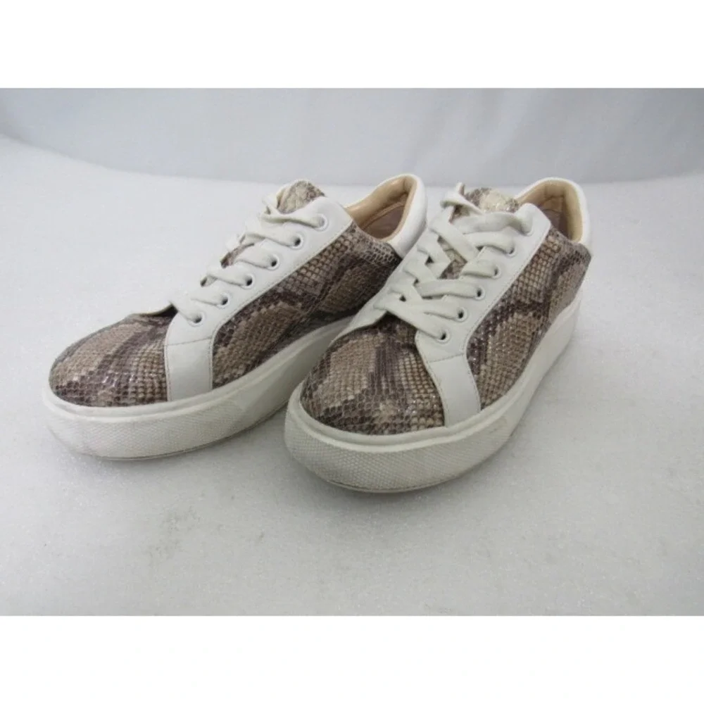 JLO Jennifer Lopez Python Platform Sneaker, Women's Size 9M, White MSRP $79.99